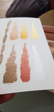 Juego de pigmento de acuarela hecho a mano, Perla metálica, pintura profesional dorada para Acuarelas, Pintura Artística, dibujo, color agua