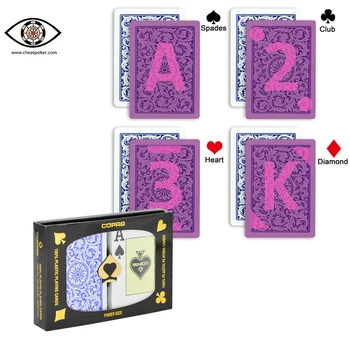 

Copag 1546 RB Poker Size Jumbo Index Double Deck Marked Playing Cards for Contact Lenses Plastic Infrared Marked Cards for Magic