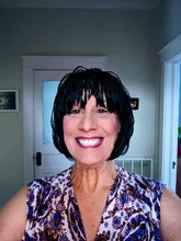 Leeons-peluca trenzada de fibra sintética para mujer, cabellera corta con flequillo, color negro Natural, estilo africano, resistente al calor