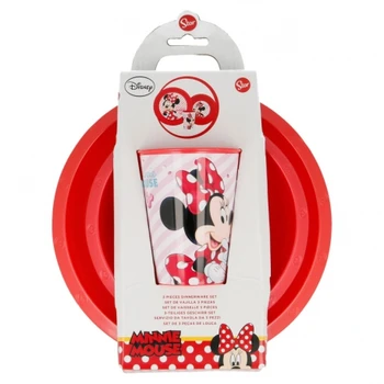 

EASY SET 3 PCS. (DISH, BOWL AND CUP 260 ML) IN CASE MINNIE ELECTRIC DOLL