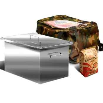 

Smokehouse 500 х250х200mm. Stainless steel ice with гидрозатвором кп-5252 for hot smoked fish, meat, poultry 2mm. Steel aisi-430