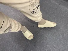 De los hombres de verano diapositivas ligero playa guay zapatillas diapositiva hueso Boca de pescado Flip Flops, sandalias de las mujeres suave EVA zapatillas de deporte par 35-46 #