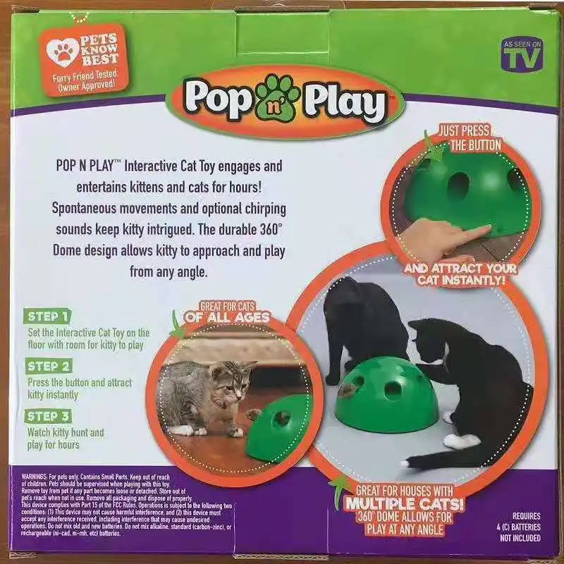 Игрушка для кошек POP N PLAY устройство когтей Когтеточка игрушечный материал