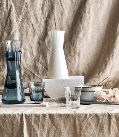 Hand Blown Glass Bedside Carafe