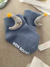 Calcetines de los niños de dibujos animados lindo muñecas bebé calcetines niñas Calcetines antideslizantes boca floja puro calcetines para niños de algodón