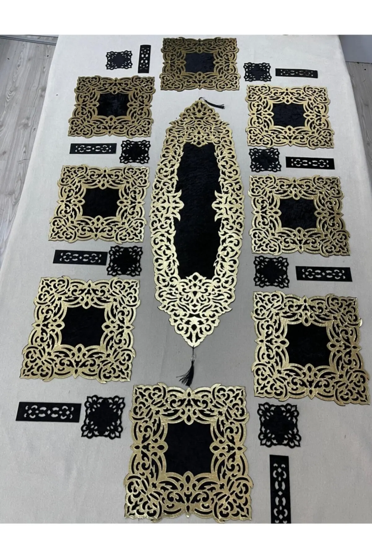 

Velvet Faux Leather Table Runner Table Cloth Erase Meal Presentation Kit 6/8 Personality Gold Silver Black Model Wedding Decoration Foam Runner Wedding Decoration