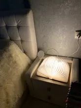 Table-Lamp Desk Led-Book Night-Light Wooden Magnetic Home-Decoration Foldable Creative