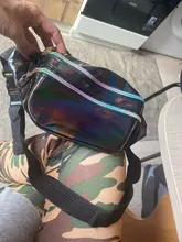 2019 riñoneras bolsas de cintura holográfica para mujer, riñonera de plata rosa, bolsa de cinturón para mujer, bolsa para teléfono con pecho láser y cintura geométrica negra los hombres