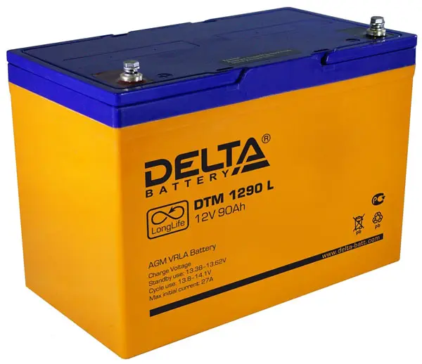 Аккумулятор Delta DTM 1290 L | Спорт и развлечения