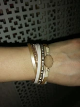 Amorcome Stone Charm Leather Bracelets For Women 2020 Fashion Crystal Ladies Boho Multilayer