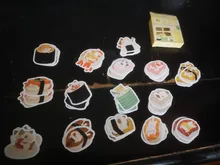 45 unids/caja encantadora Pequeño gato amor Sushi decorativo pegatinas cuaderno álbum decoración niños regalo