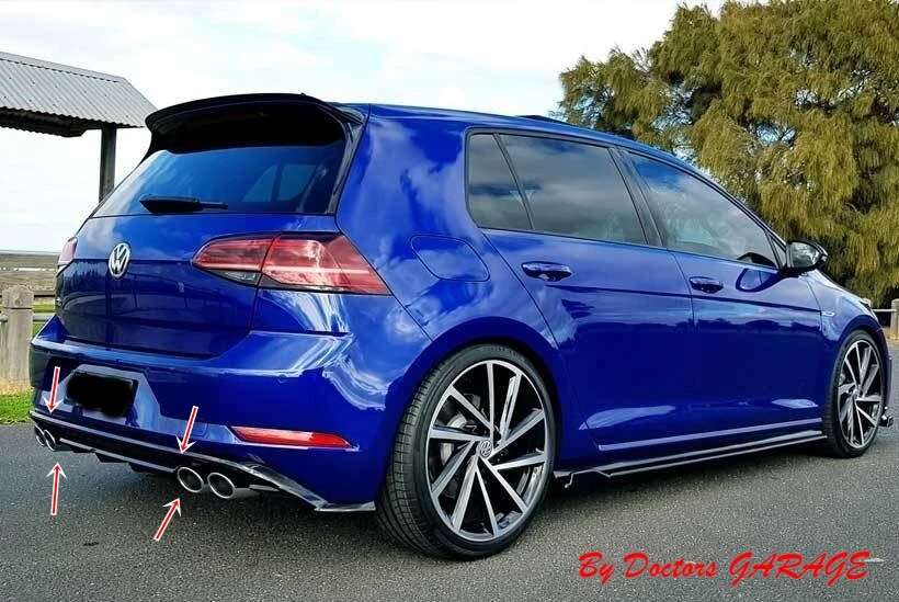 For Volkswagen Golf 7 5r Diffuser 4 Fake Exhaust Car Accessory Universal Modified Rear Bumper Attachment Styling Durable Sport Bumpers Aliexpress