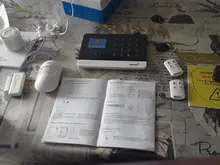 Inalámbrico Tuya APP SIM GSM casa RFID de seguridad antirrobo LCD teclado táctil sistema de alarma WIFI/GSM kit de Sensor ruso español voz