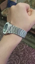 Reloj de moda con diamantes de acero para hombre, cronógrafo de Hip Hop, de lujo, dorado, masculino, 2021