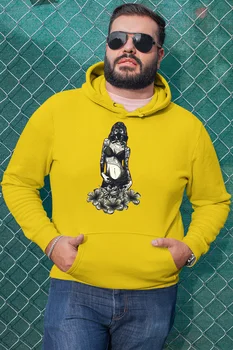 

Angemiel Wear Gas Masker Attractive Girl Yellow Men 'S Hooded Sweatshirt