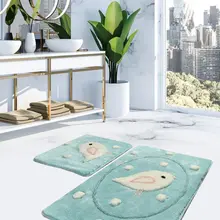 Коврики для ванной нескользящие Противоскользящие коврики противоскользящие формы птичья мята 2'Li набор 60X100 см-50X60 см