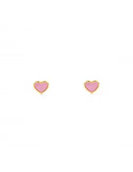 

Earrings Baby Gold or Girl enamel Heart Pink (9kts)