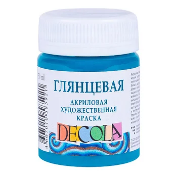 

Paint acrylic glossy DeCola turquoise jar 50 ml