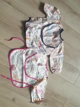 Baberos Bandana para bebé, bonitos Baberos de dibujos animados coloridos, impermeables, para comer, dibujo de manga larga, delantal, babero de autoalimentación para bebé