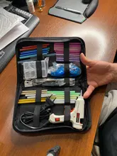 Juego de pistola de pegamento 6 en 1, herramienta de reparación de manualidades de fusión en caliente eléctrica, profesional, bricolaje, 110-240V, 20W, con palos de regalo, envío gratis