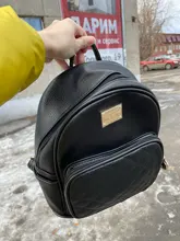 De las mujeres de la moda pequeña mochila chicas mochilas negro mochilas para mujer moda para chicas mujer bolsas mochila cuero bolso Negro Bolsa de la escuela