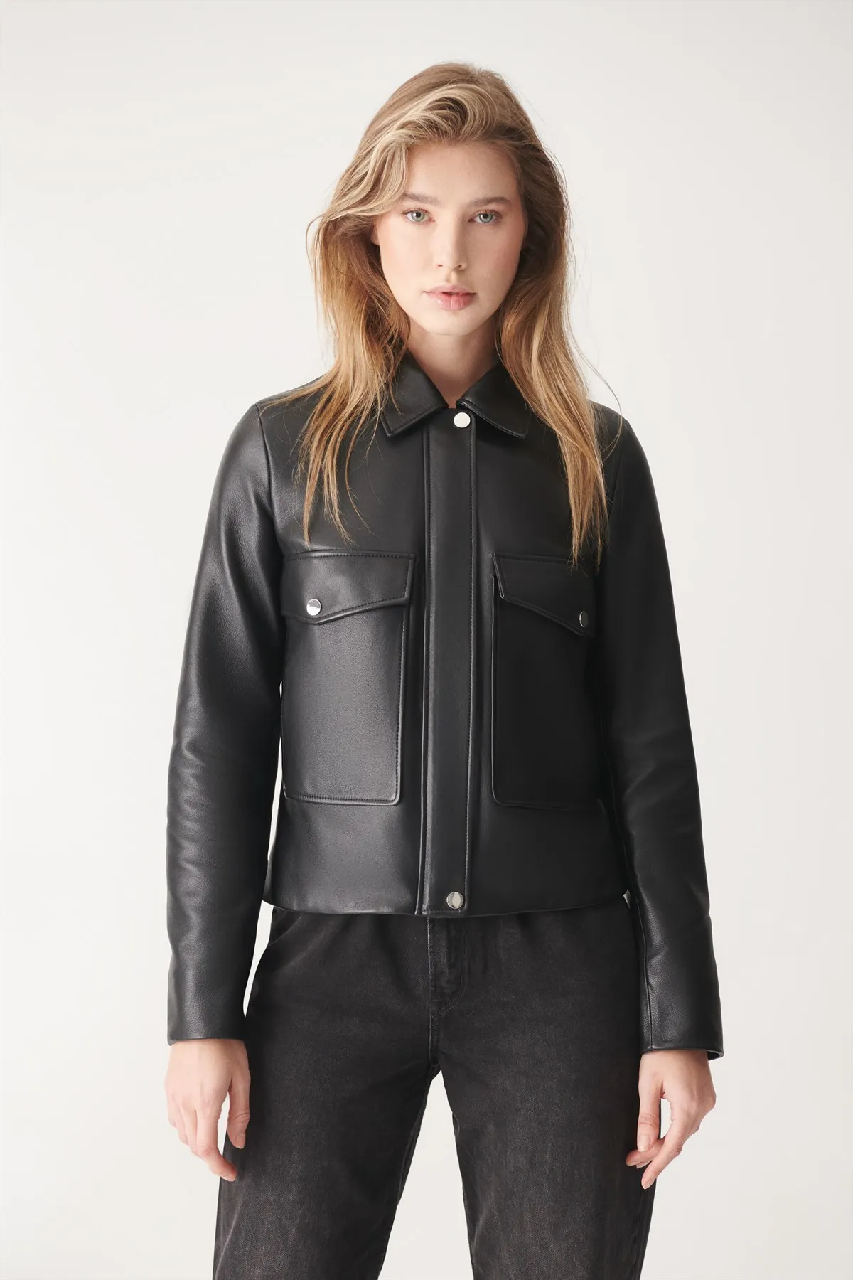 

Black Leather Jacket Women Genuine Leather Coats Genuine Sheepskin Classic Stylish Design Outfits Spring Autumn 2022 Fashion
