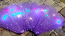LED brillante luz niños niñas faldas Tutu de princesa niños boda fiesta de baile minifalda traje cosplay led ropa