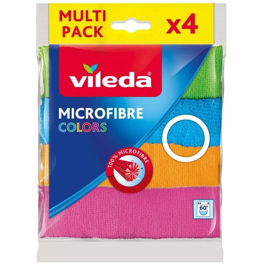 Vileda Binary Package Actifibre Microfiber Cloth High Absorbent Soft  Texture Will Not Leave Trace Kitchen Bathroom Cleaning