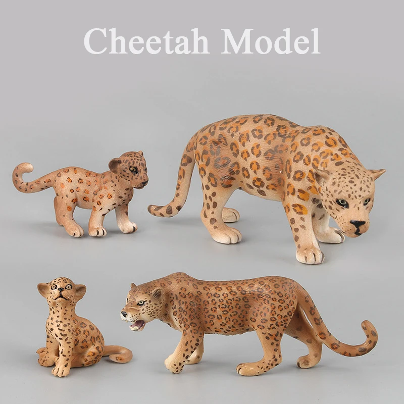 Cheetah моделирование модель Cub Украшение Дети Когнитивное образование обучающие игрушки для детей подарки на день рождения