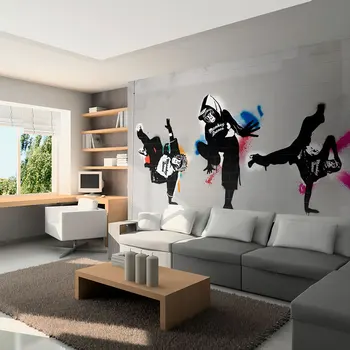 

Wall mural-Monkey dance - street art - 300x231 cm