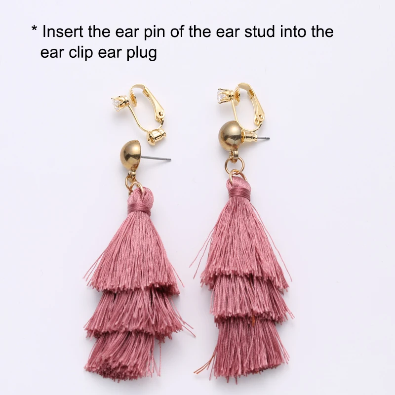 Ear Clip Earrings 2/10 Pcs For Women Earring Findings DIY Jewelry Making Accessories Materials Stud Conversion