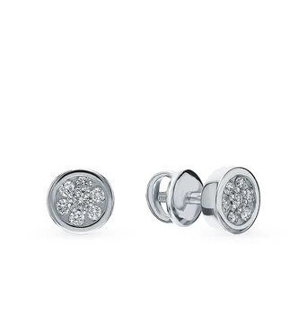 

Gold earrings with diamonds sunlight sample 585