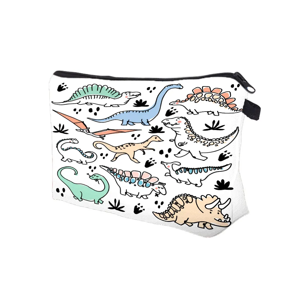 Cute Cartoon Dinosaur Print Cosmetic Bag Personality Women\'s Bag Travel Storage Bag High Quality Pencil Cases Fashion Makeup Bag