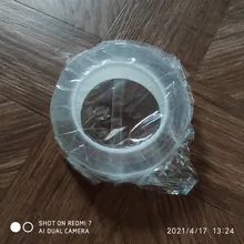 Gekkotape-Cinta mágica Nano de doble cara, transparente, sin traza, reutilizable, impermeable, pegamento limpiador para el hogar, 1/2/3/5M