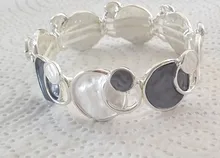 Cring Coco-pulsera geométrica de Color plata para mujer, brazalete redondo encantador de moda, regalos de joyería