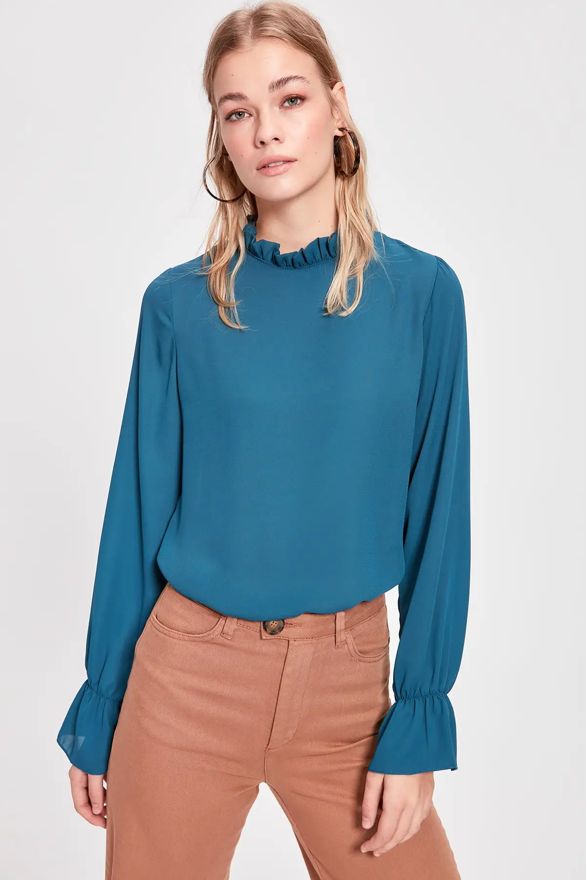 Trendyol рукав деталь Bluz TWOAW20BZ0790