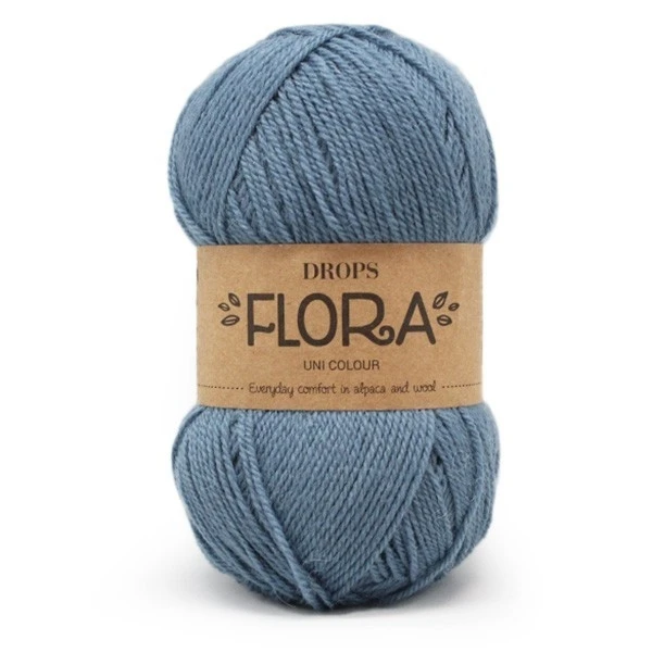 13 Denim blue/джинсовый Пряжа DROPS «Flora» - Цвет: 13 Denim blue/джинсовый