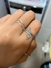 CANNER 925 anillos de plata esterlina para mujeres bonita serpiente apertura redonda anillo de plata 925 de joyería fina minimalista regalo anillos