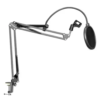

Neewer Desktop Microphone Suspension Boom Scissor Arm Stand+Table Mounting Clamp Kit for Studio Broadcasting,Singing,Recording