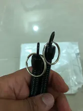 DAGEZI-cuerdas de retención de pesca con mosquetón para acampar, accesorio seguro para bloquear el cable de acero, herramientas de aparejos de pesca, 12-18cm