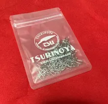 TSURINOYA 100 Uds de acero inoxidable emerillones de pesca barril giratoria de seguridad fotos anzuelo gancho accesorio de caja de aparejos de pesca de señuelos