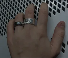 Anillos de cobre con cara sonriente y feliz para mujer, joyería ajustable apilable, regalo, estilo Punk Vintage