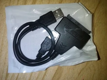 El más nuevo 1 Uds USB 2,0 a SATA 15 + 7 Pin de datos y alimentación adaptador de Cable USB para 2,5 pulgadas HDD SSD adaptador