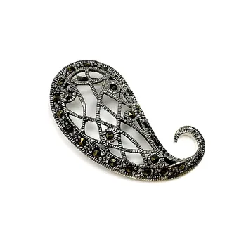 

Pendant 925 Sterling silver m. Marcasite lifelike 35mm. Woman