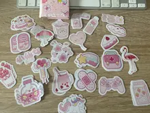 45 Uds. De pegatinas de papelería de hadas rosas para Scrapbooking, diario Kawaii, pegatinas decorativas Diy, suministros escolares