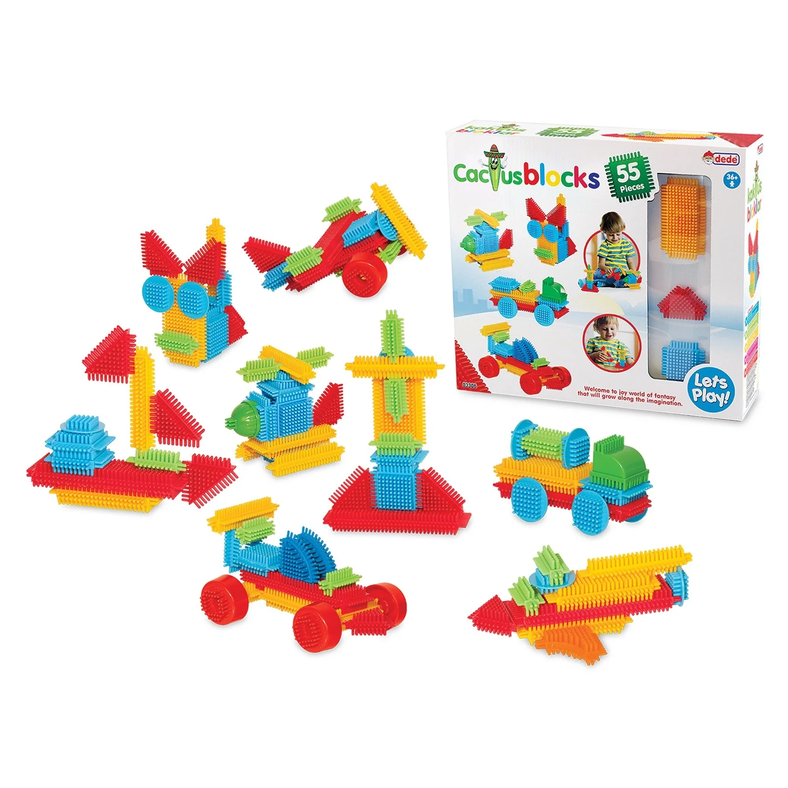 Ebebek Dede кактусовые блоки 55 штук детская игрушка|Блочные конструкторы| |