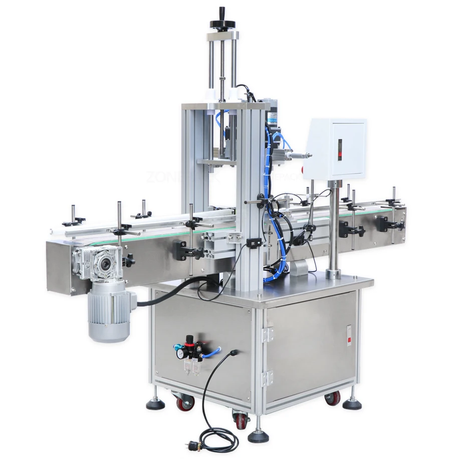 ZONEPACK Пневматический насос Lug Ropp Screw Автоматические машины для укупорки бутылок Машина для укупорки пластиковых бутылок Роторная укупорочная машина 