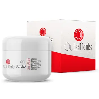 

UV/LED Trifasico Gel 50ml for OUTLET NAILS NAILS, transparent, medium viscosity, monophase UV Gel/LED/Monofasic