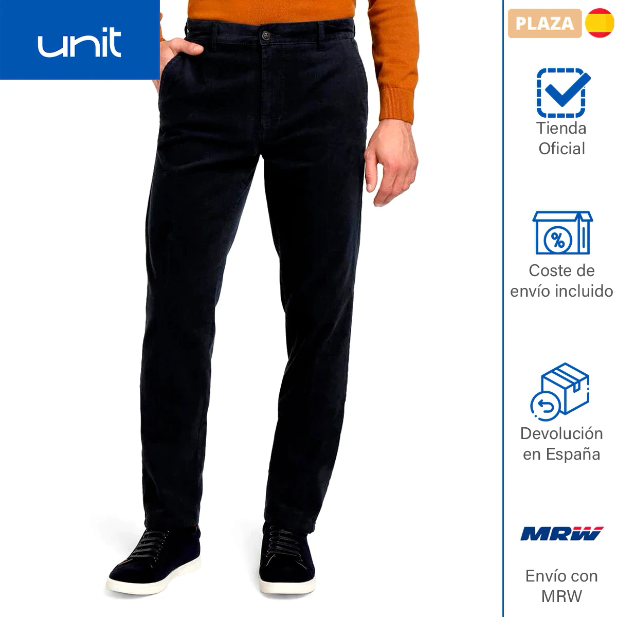 Pantalones chino azul oscuro de hombre vestir sport Pantalón con bolsillos de cintura normal y recto. Unit|Pantalones informales| - AliExpress