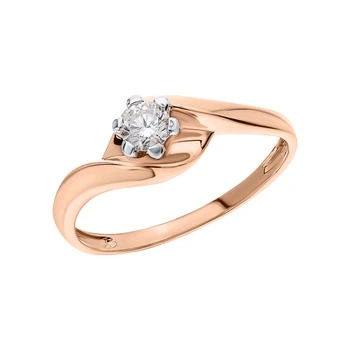 

Gold ring with diamonds sunlight sample 585